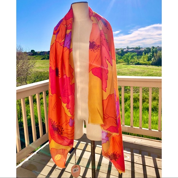 Powder Designs Bright Poppy Scarf - Picture 3 of 6